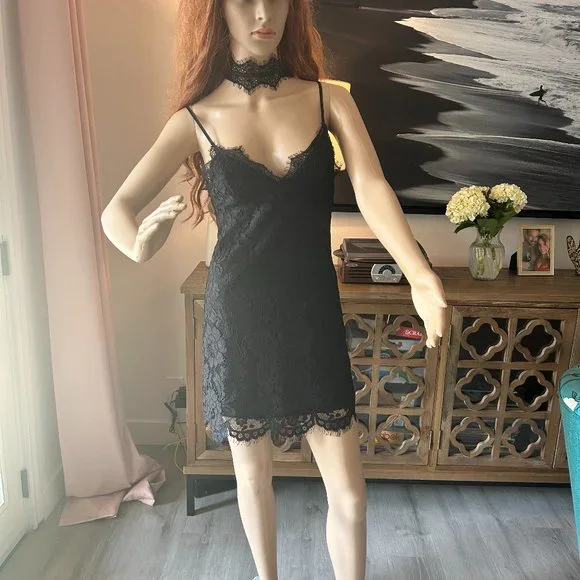 Revolve By the Way Mika Lace Mini Dress Black XS Revolve By the Way Mika Lace Mini Dress Black XS